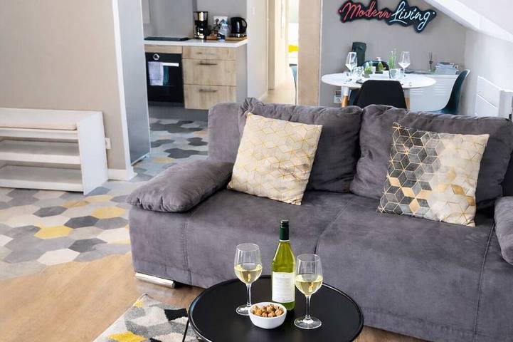 Ferienwohnung für 4 Personen, mit Garten und Balkon in Dreiländereck