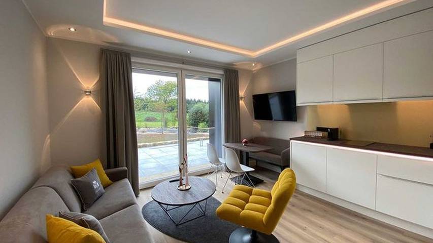 Ferienwohnung für 4 Personen, mit Ausblick und Terrasse sowie Sauna und Garten, kinderfreundlich in Tecklenburg