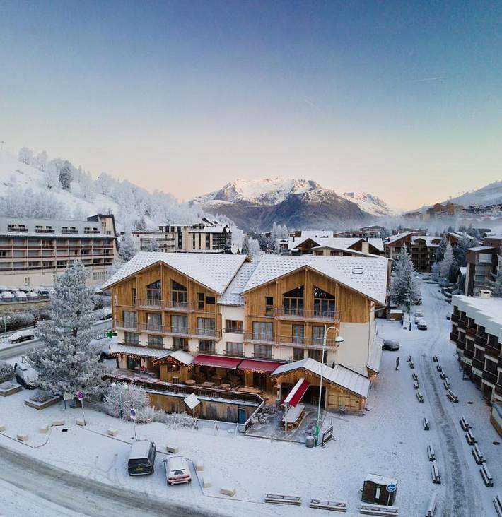 Hôtel pour 3 personnes, avec vue ainsi que terrasse et sauna, animaux acceptés