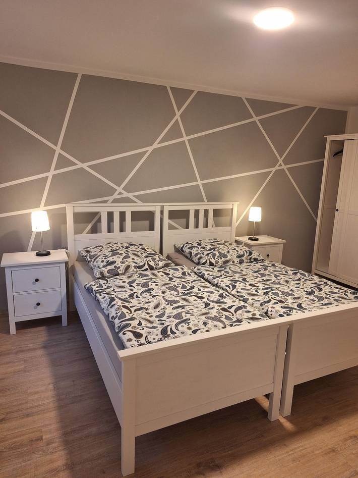 Ferienwohnung für 3 Personen, mit Ausblick und Terrasse sowie Garten