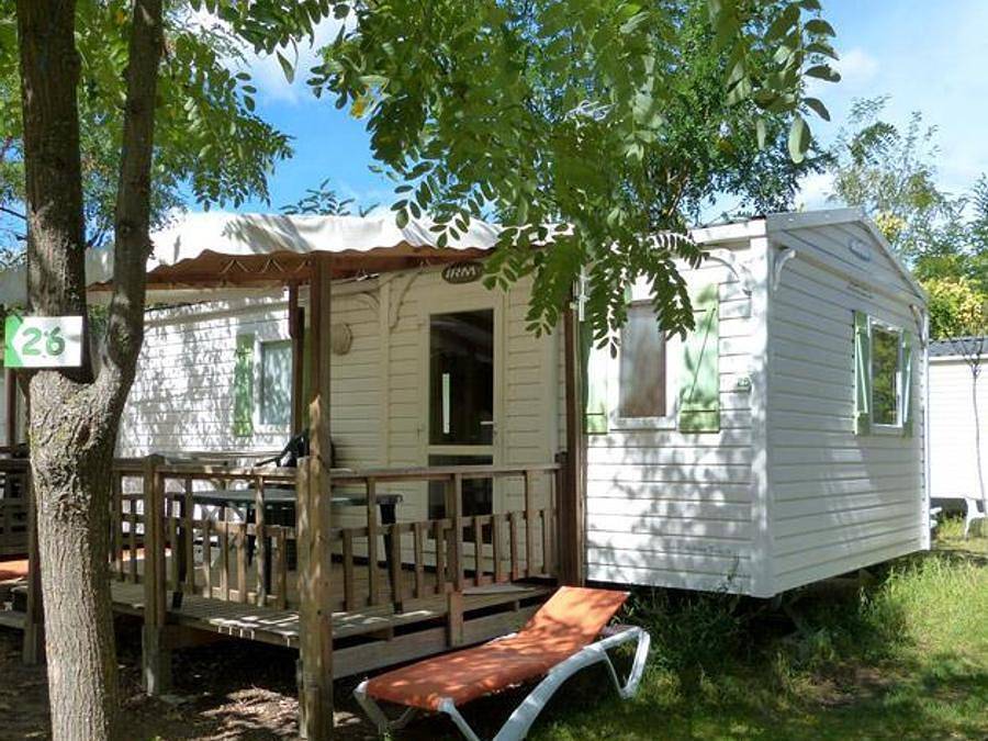 Camping La Nouzarède - Mobilhome 4 personnes - 30m² - 2 chambres in Joyeuse, Parc naturel régional des Monts d'Ardèche