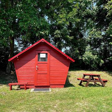 Camping für 4 Personen, mit Terrasse und Garten sowie Ausblick, mit Haustier am Balaton