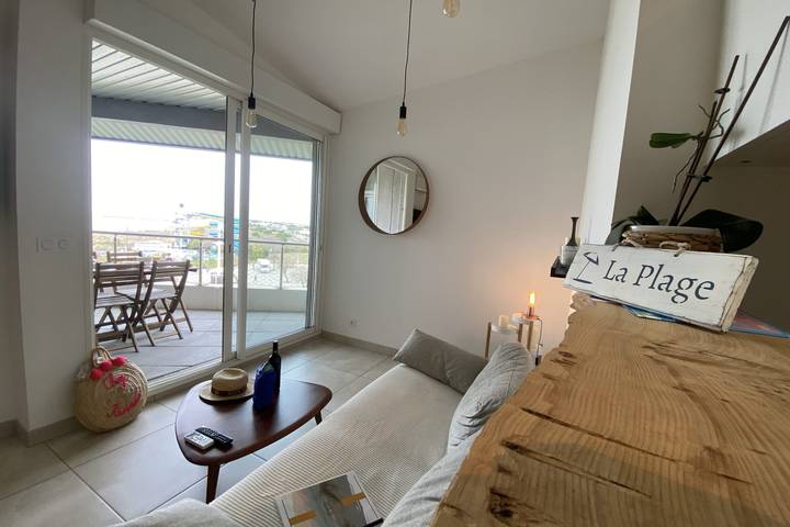 Studio entier, Le Couchant studio Vue Mer B401 dans résidence avec accès privé à la plage in Le Grau-du-Roi, Côte d'Améthyste