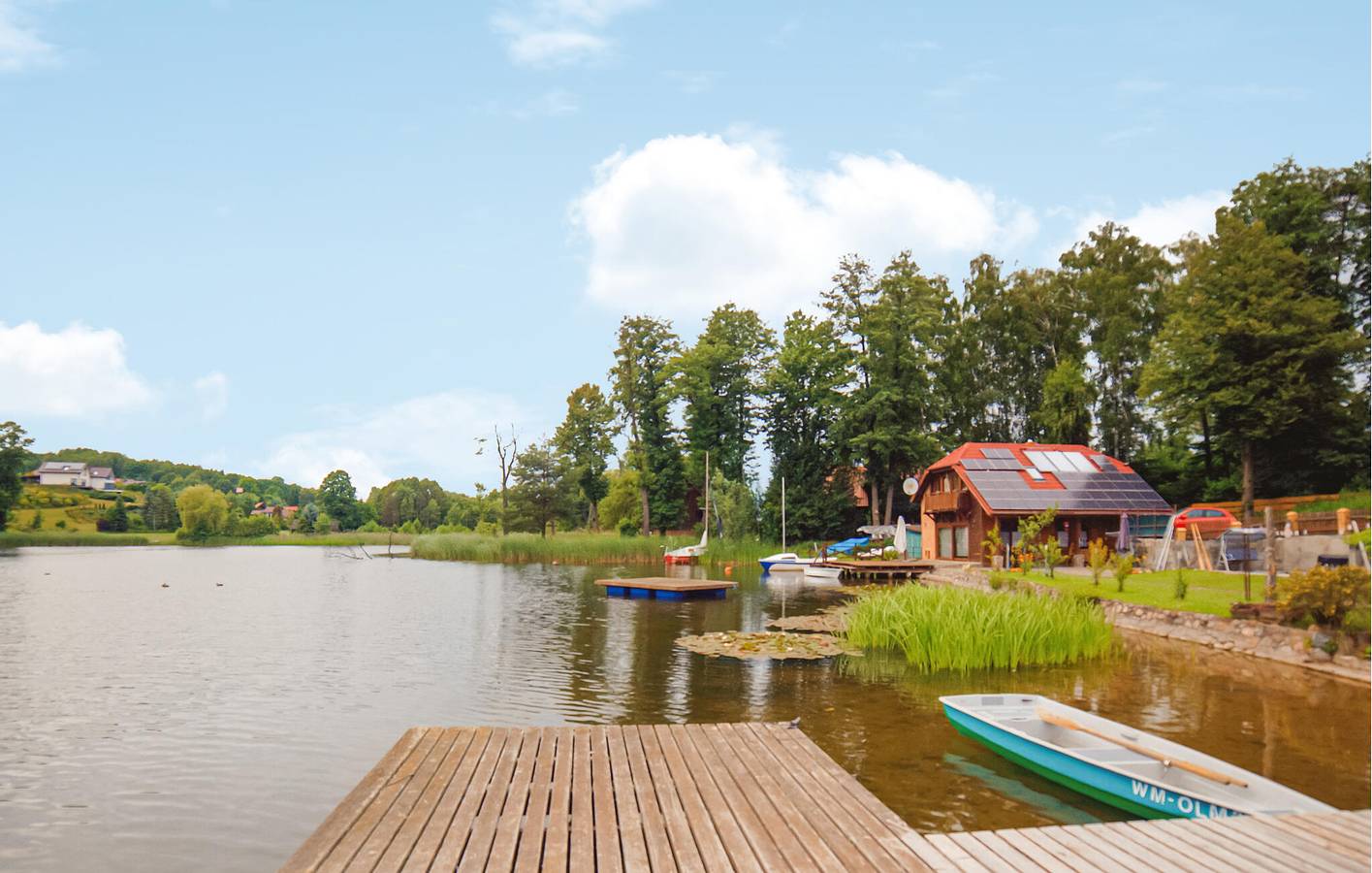 Ferienhaus für 4 Personen mit Seeblick in Powiat Olsztyński