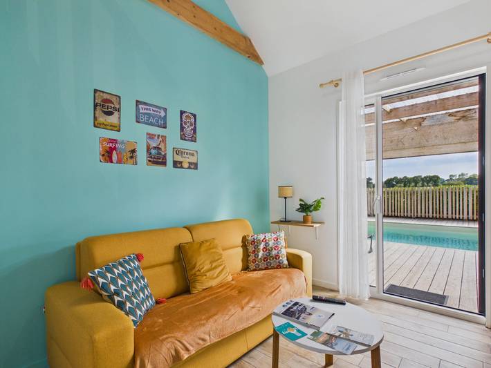 Estudio entero, Studio 4 pers, Piscine chauffée & jardin partagés in Saint-Alban, Côte de Goëlo