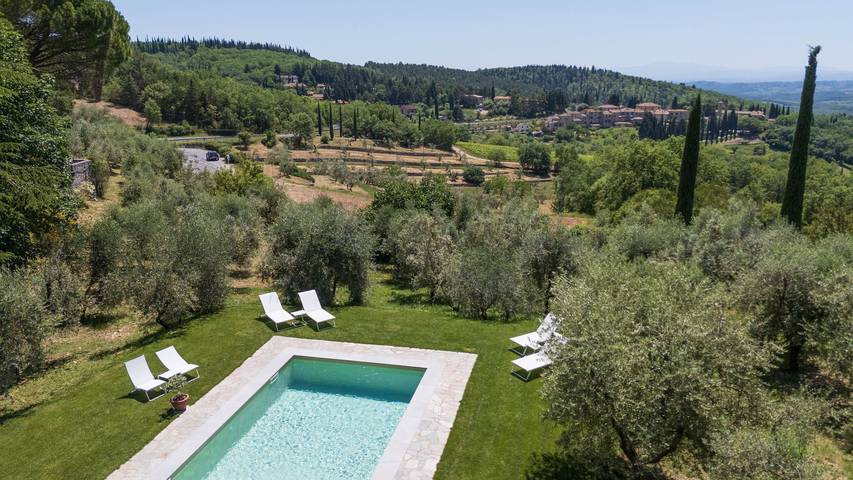 Villa für 6 Personen mit Seeblick in Castellina in Chianti, Chianti
