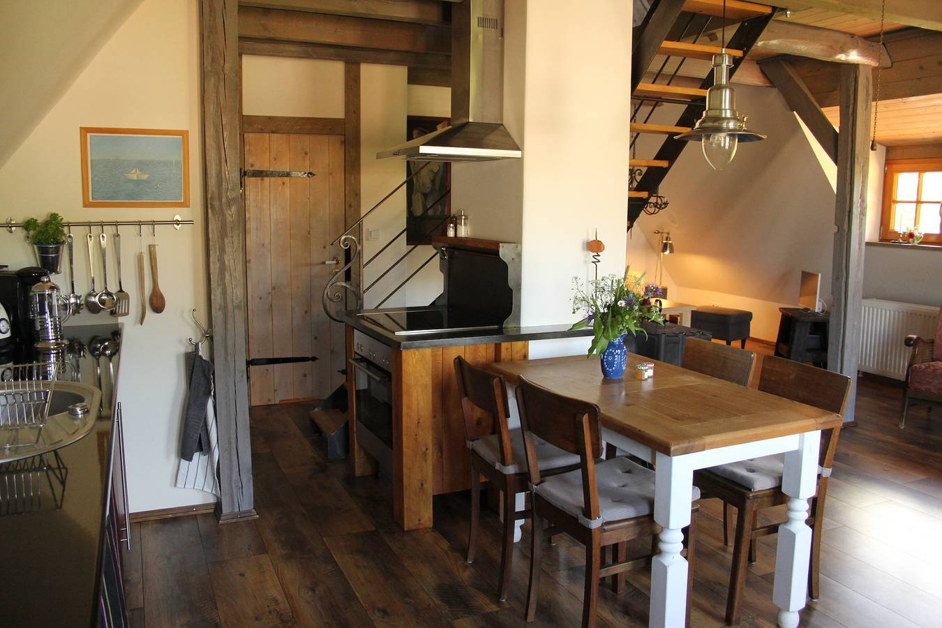 Ganze Wohnung, Ferienwohnung "Vogelsang" über zwei Etagen mit Kamin und Terrasse in Neuburg (Mecklenburg), Neuburg