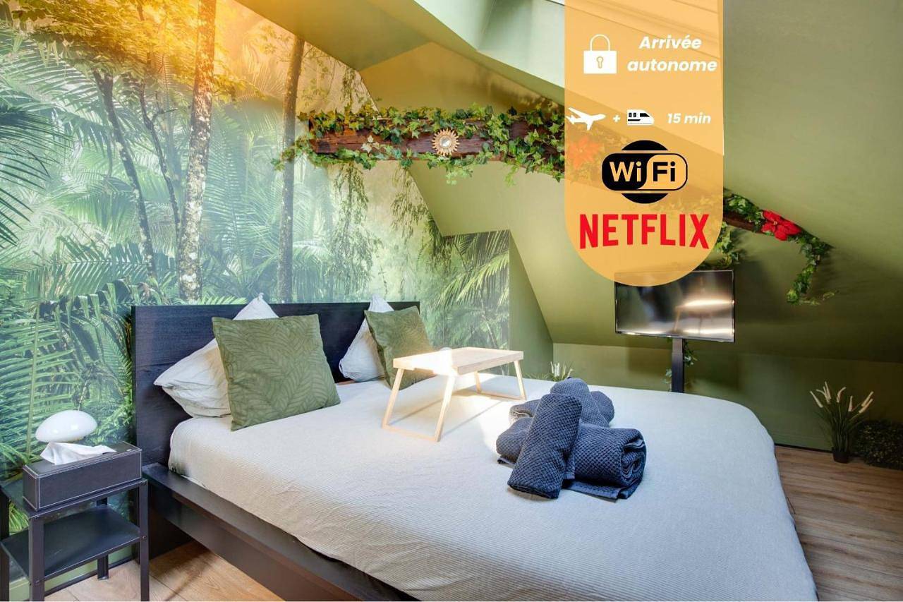 Appartement entier, La Suite Jungle - charme et confort - Vertou in Vertou, Région de Nantes