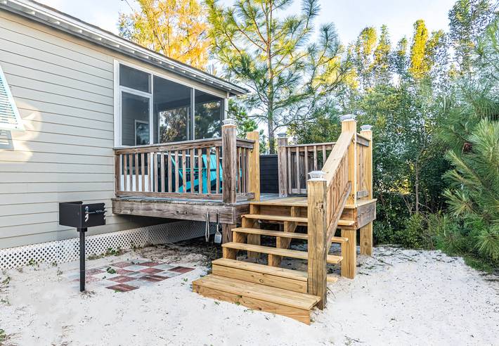 Vacation rental for 8 people, with yard and ocean view as well as lake view and view in Fort Morgan