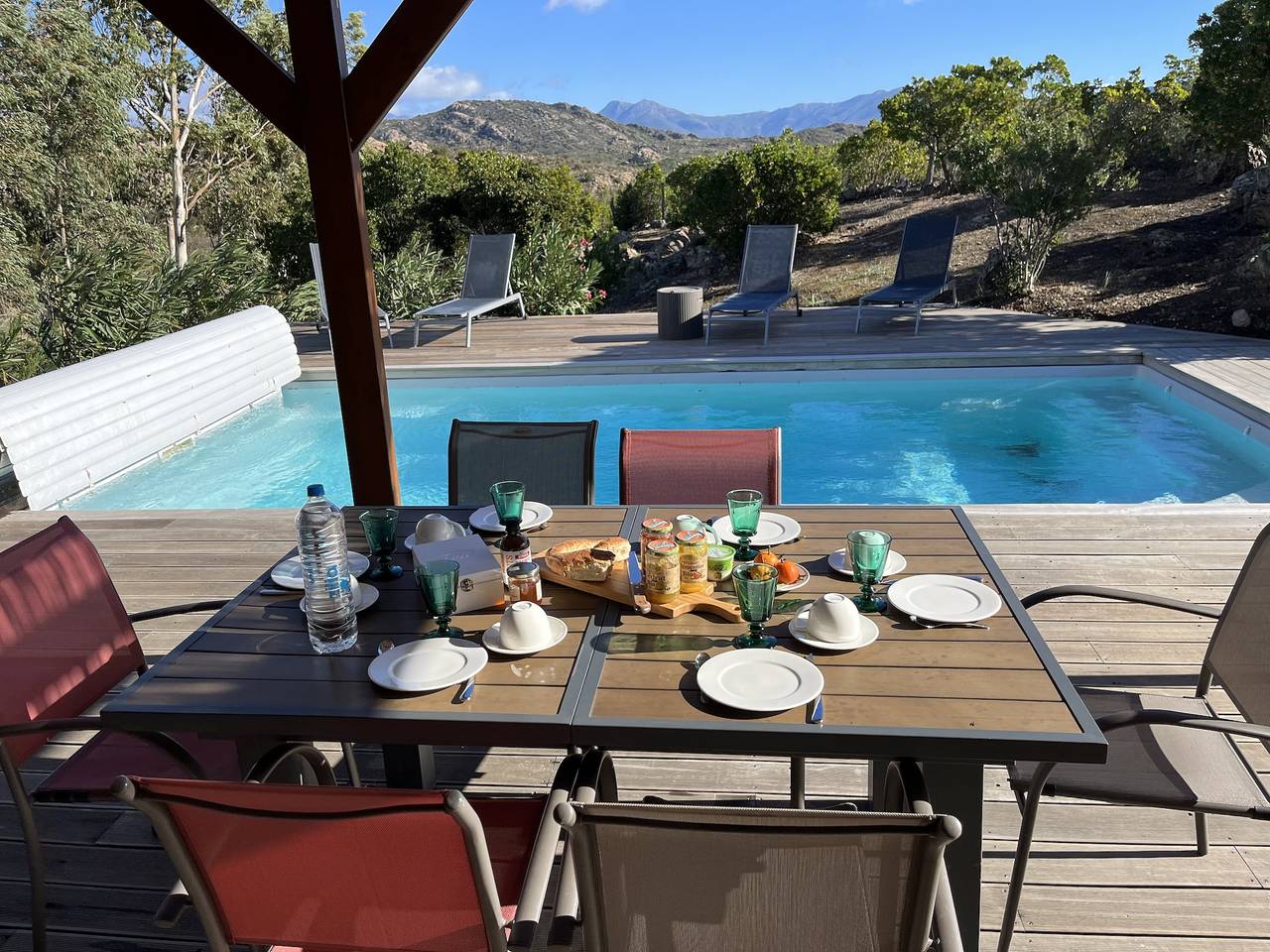 Villa Saint Florent - Terrasse und Swimmingpool in Santo-Pietro-di-Tenda, Calvi und Umgebung