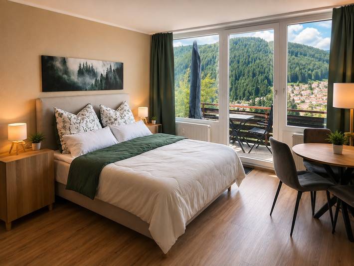 Ganze Wohnung, Baiersbronner Rosenberg – Balkon mit Panoramablick – Mein Schwarzwaldhäusle Gmbh in Klosterreichenbach, Baiersbronn