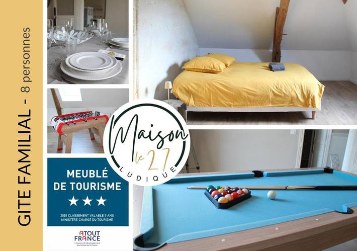 Maison de vacances pour 9 personnes, avec jardin