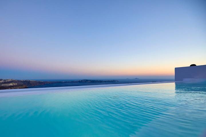 Casa de vacaciones para 5 personas, con vistas al mar y balcón en Imerovigli
