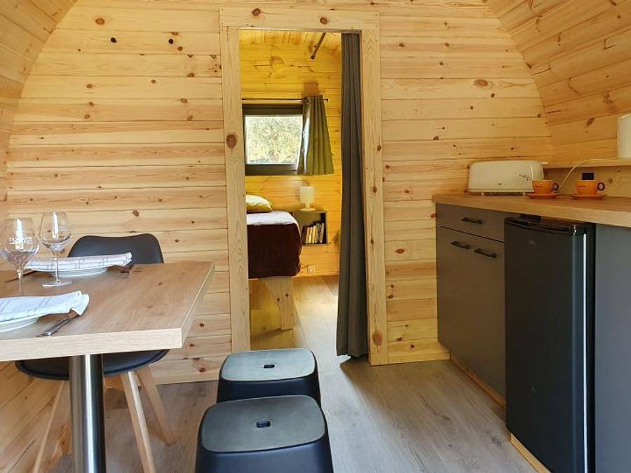 Camping Des Favards - Einzigartig 4 personen - Unterkunft Ungewöhnlich - Fass 4pl - ohne Sanitäranlagen in Violès, Vaucluse