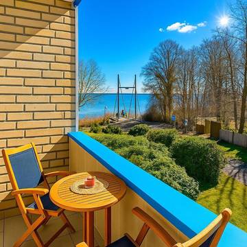 Ferienwohnung für 4 Personen, mit Seeblick und Balkon sowie Ausblick in Mardorf