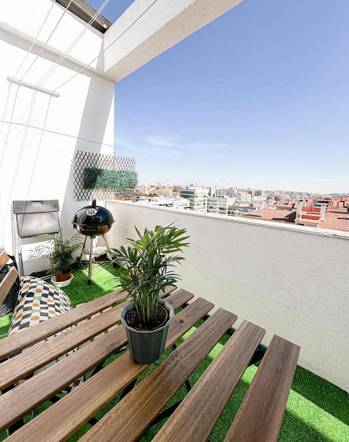Apartamento de férias para 2 pessoas, com vista e jardim em Amadora
