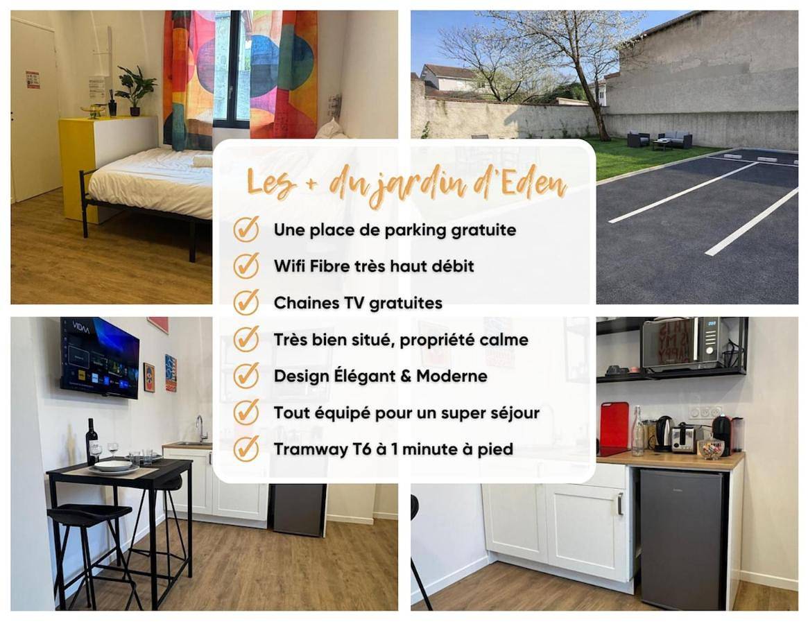 Appartement entier, Le jardin d'Eden Color -Tramway à 1 min-Hôpitaux Est-Eurexpo-Groupama stadium-Parking gratuit-Climatisé in Bron, Lyon et ses environs