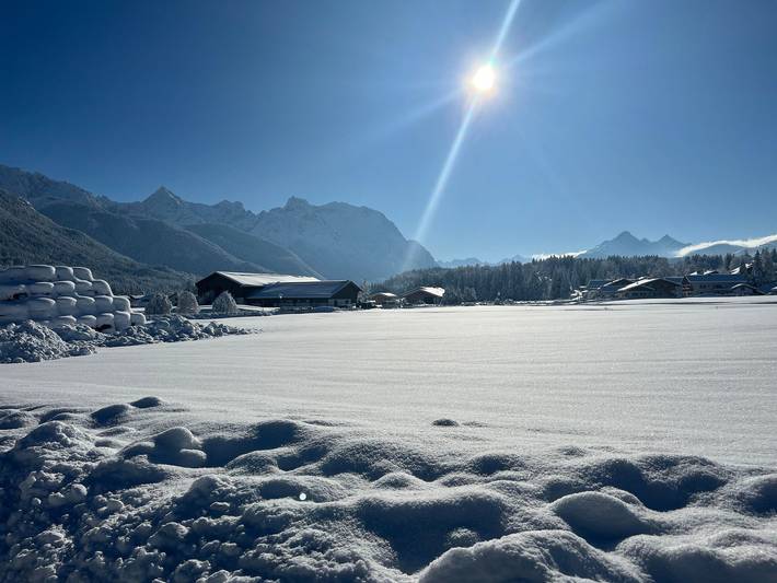 Ferienwohnung für 3 Personen, mit Garten und Sauna sowie Balkon, kinderfreundlich in Krün - 4