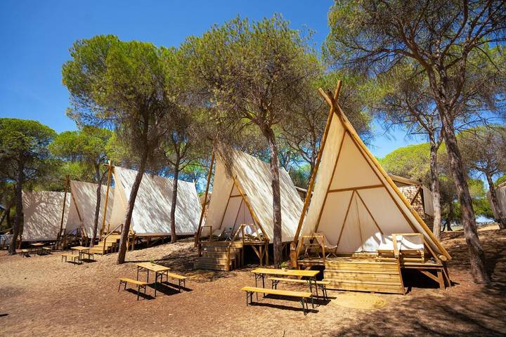 Camping für 4 Personen, mit Garten und Pool sowie Terrasse an der Costa de la Luz - 2