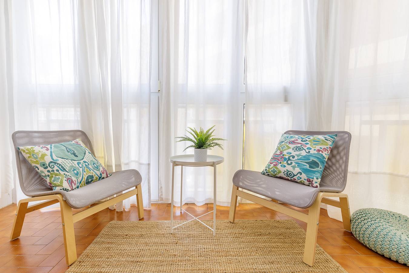 Hel lägenhet, Lägenhet för 6 Personer med balkong in Playa de la Malagueta, Malaga