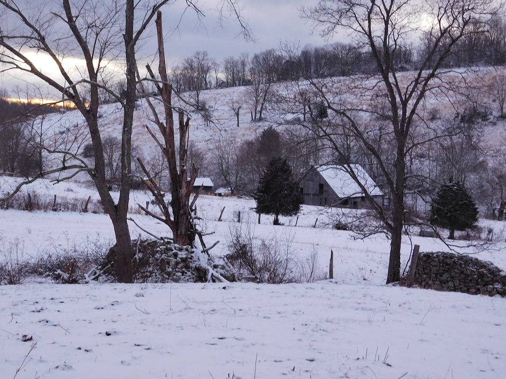 Privat, Gemütliches Ferienhaus schmiegt sich an Peter Berg. in Blue Ridge Mountains