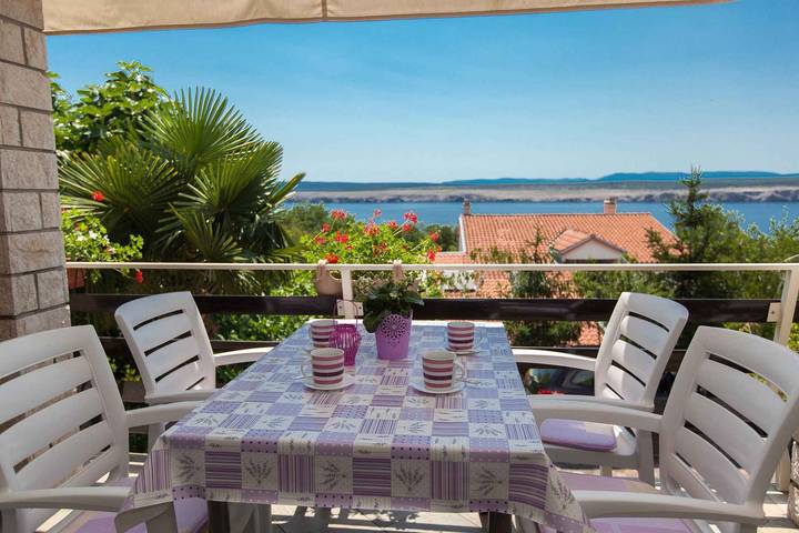Apartament wakacyjny dla 4 osób, z Balkon i Ogród w Jadranovo