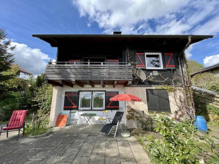 Ferienhaus für 4 Personen, mit Balkon und Terrasse sowie Garten am Illmensee