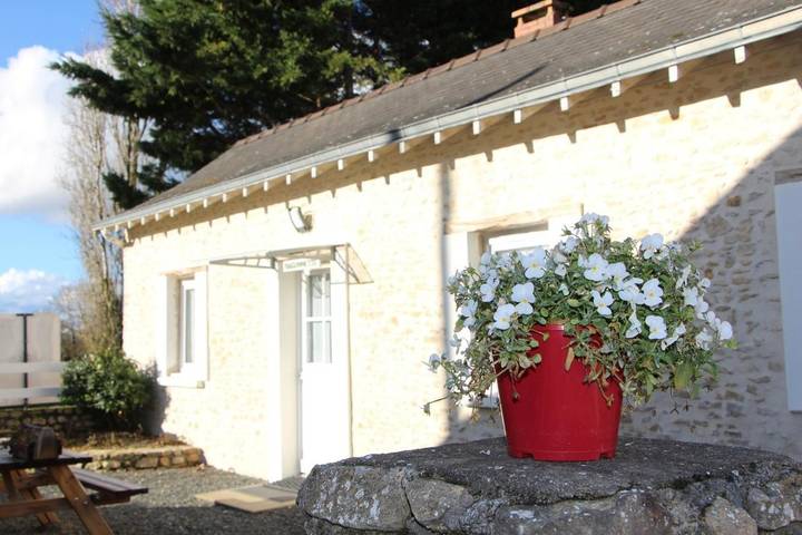 Location de vacances pour 2 personnes, avec jardin ainsi que terrasse et piscine à Précigné - 3