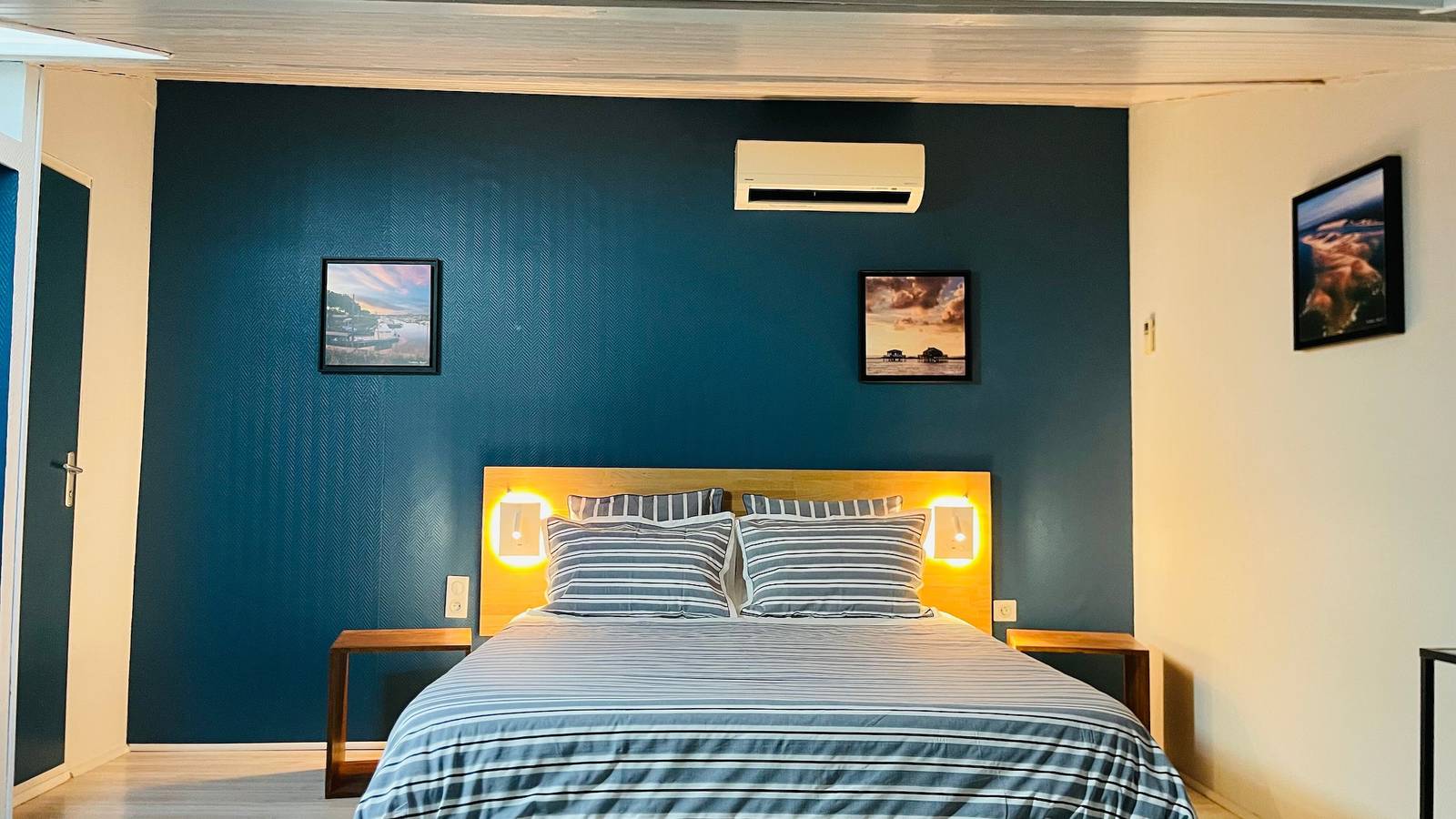 Gästezimmer „Chambre du haut“ mit Gemeinschaftspool, Wlan und Klimaanlage in Mios, Arcachon und Umgebung