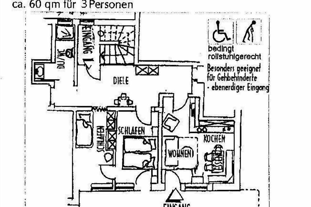 Ganze Wohnung, Schöne Ferienwohnung mit Terrasse für 1-3 Personen in Muhr am See, Fränkisches Seenland