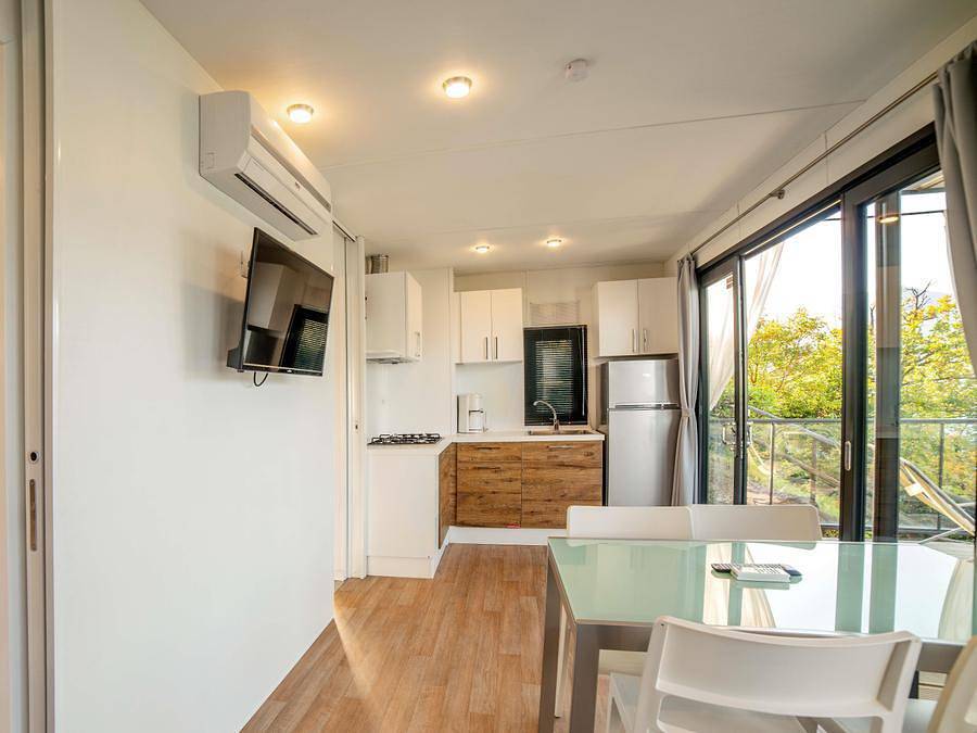 Vallicella Glamping Resort - Mobilheim 5 personen - Cottage Next Xl Panorama in Scarlino, Grosseto Provinz