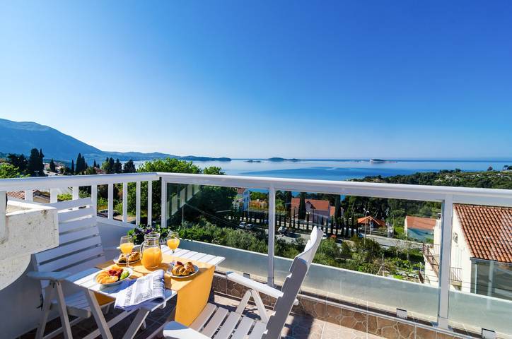 Holiday rental for 4 people, with ocean view and balcony in Srebreno