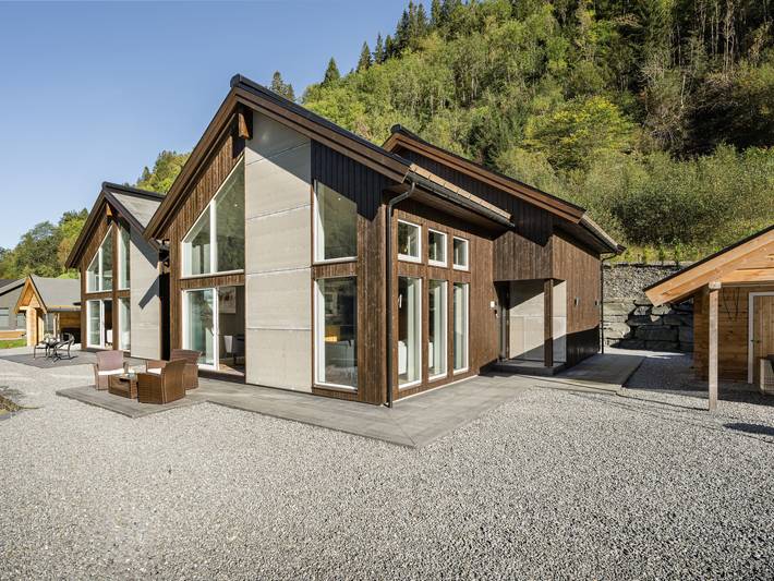 Chalet voor 7 personen, with tuin and sauna as well as terras in Noorwegen