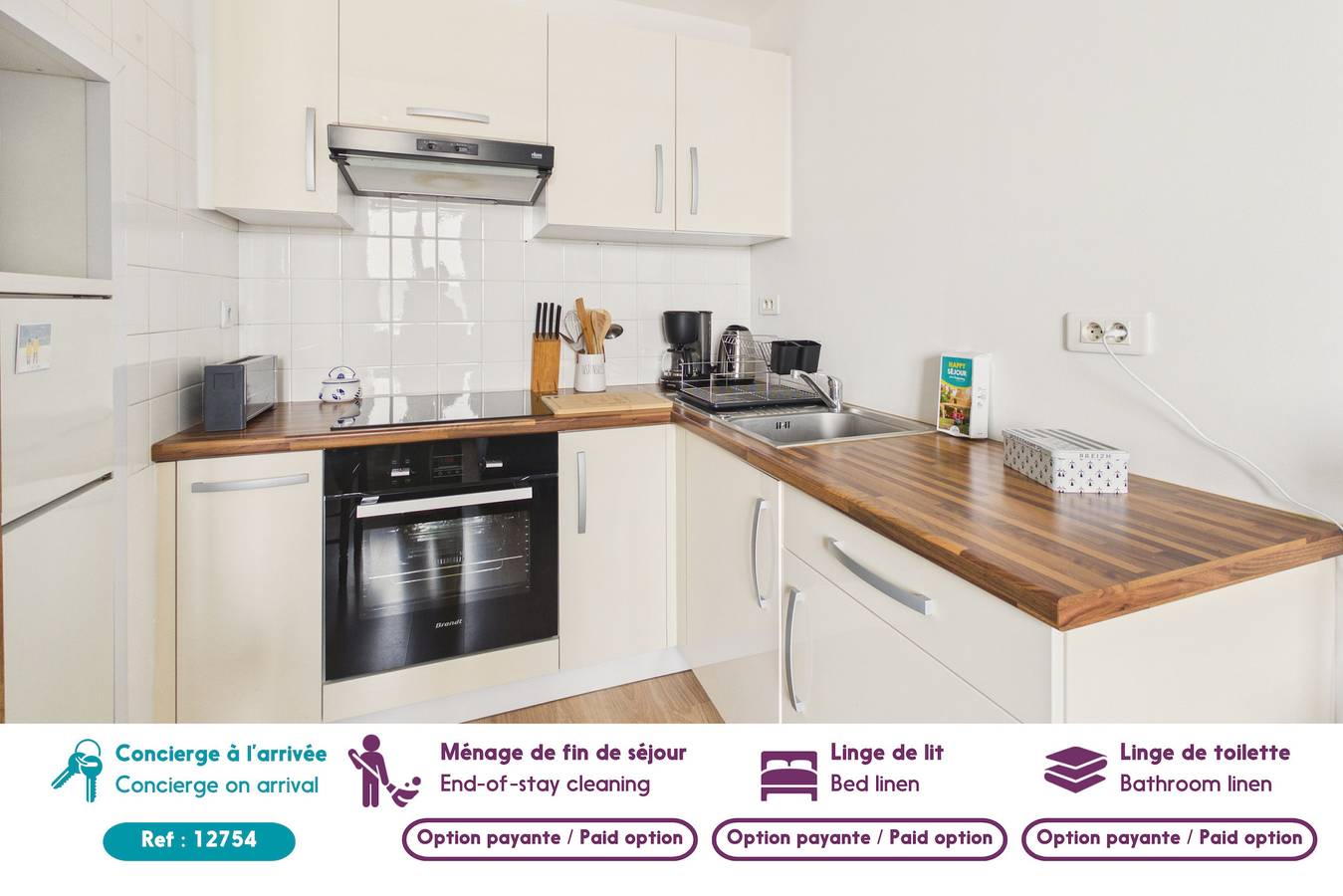 Appartement entier, Appartement vue mer pour 3 à 200m de la plage in Fouesnant, Côte de Cornouaille