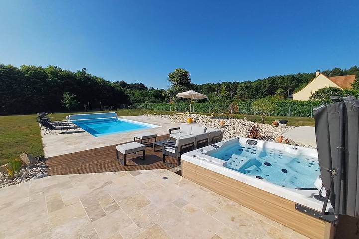 Maison de vacances pour 8 personnes, avec jardin et jacuzzi