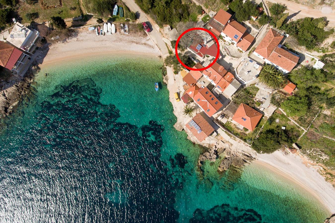 Huis met één kamer aan het strand Baai Tvrdni Dolac, Hvar K-13018 in Gdinj, Hvar