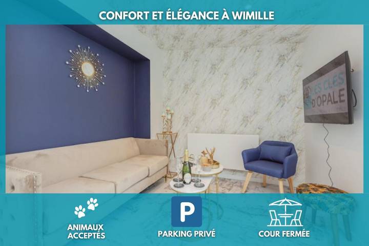 Ferienwohnung für 4 Personen, mit Terrasse und Garten sowie Ausblick