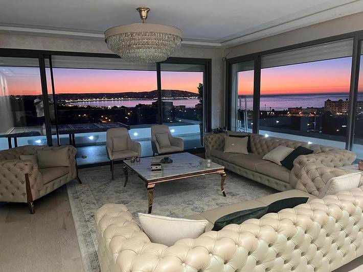 Appartement de vacances pour 6 personnes, avec balcon ainsi que piscine et vue à Tanger