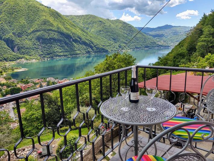 Ferienhaus für 4 Personen, mit Garten und Seeblick sowie Balkon am Luganersee - 4