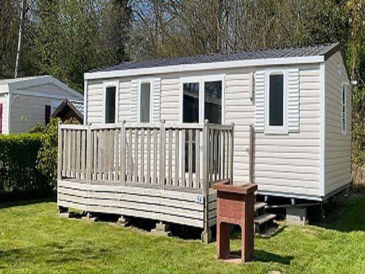Flower Camping Le Rompval - Mobilheim 6 personen - Komfort 33 m² inkl. Terrasse 3 Zimmer + Tv in Bois de Cise, Mers-les-Bains