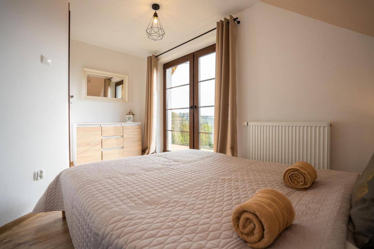 Domki Na Skale z widokiem na panoramę Karkonoszy in Szklarska Poręba, Sudety (Polska)