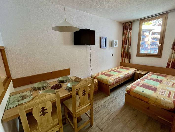Ganzes Studio, Teilbares Studio für 4 Pers, nahe Pisten, Balkon, TV, voll ausgestattet in Valmorel, Les Avanchers-Valmorel