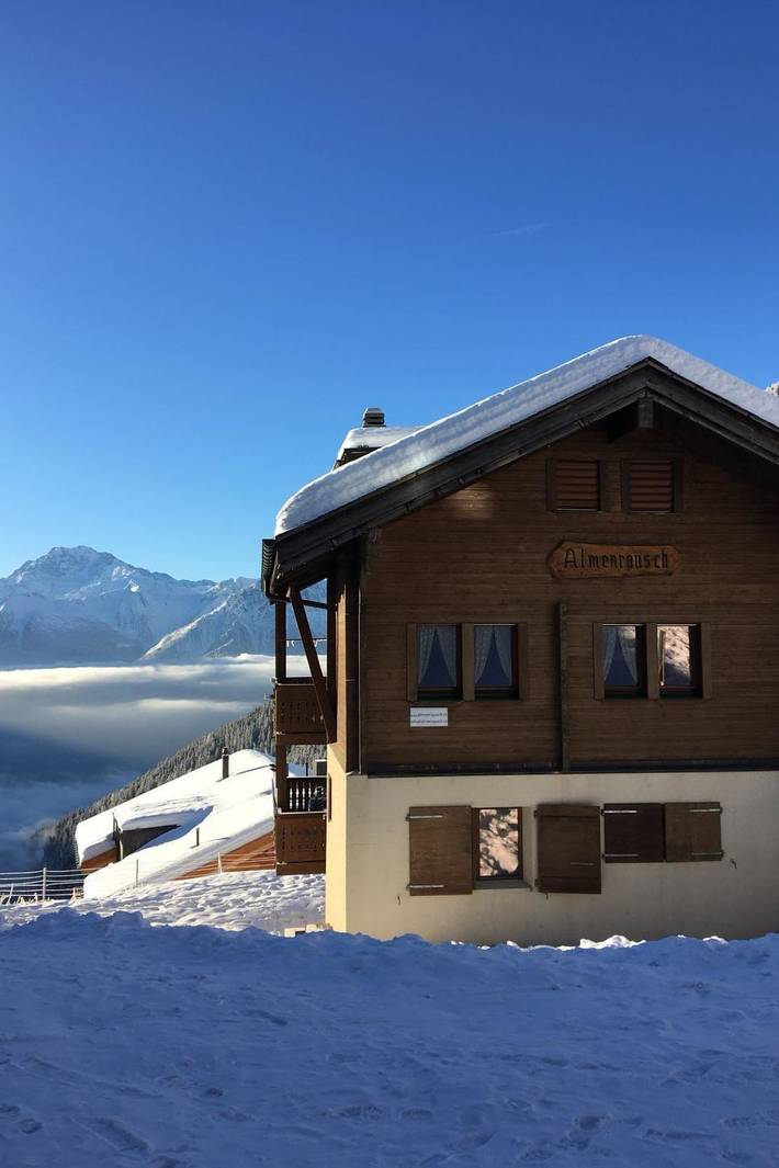 Hütte für 6 Personen, mit Balkon in der Aletsch Arena