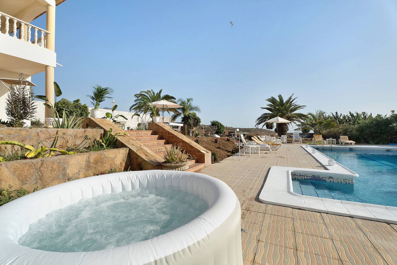 Casa de vacaciones "Villa Luxury El Mirador" con vistas al mar, piscina privada y Wi-Fi in Playa Paraíso, Adeje