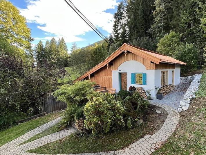Ferienhaus für 2 Personen, mit Terrasse und Garten sowie Sauna und Ausblick