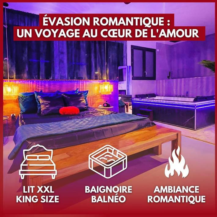 Hôtel pour 2 personnes, avec jacuzzi ainsi que jardin et terrasse
