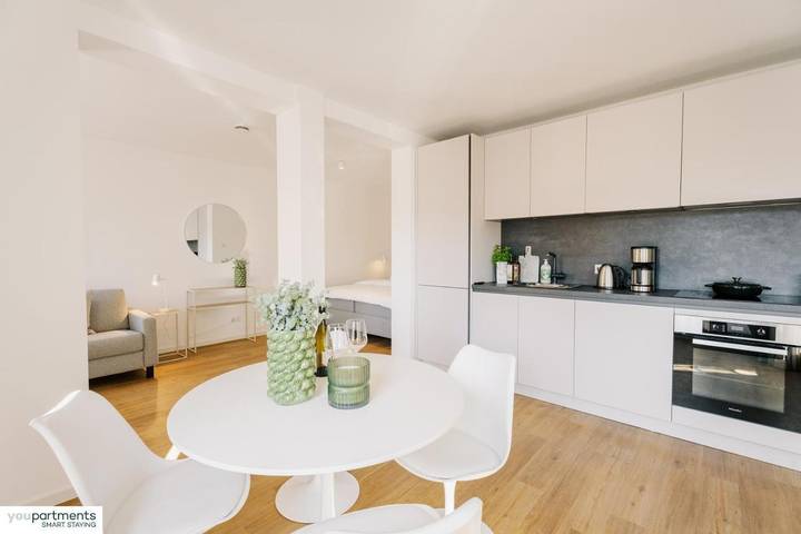Ferienwohnung für 4 Personen, mit Balkon und Terrasse sowie Ausblick in Münster