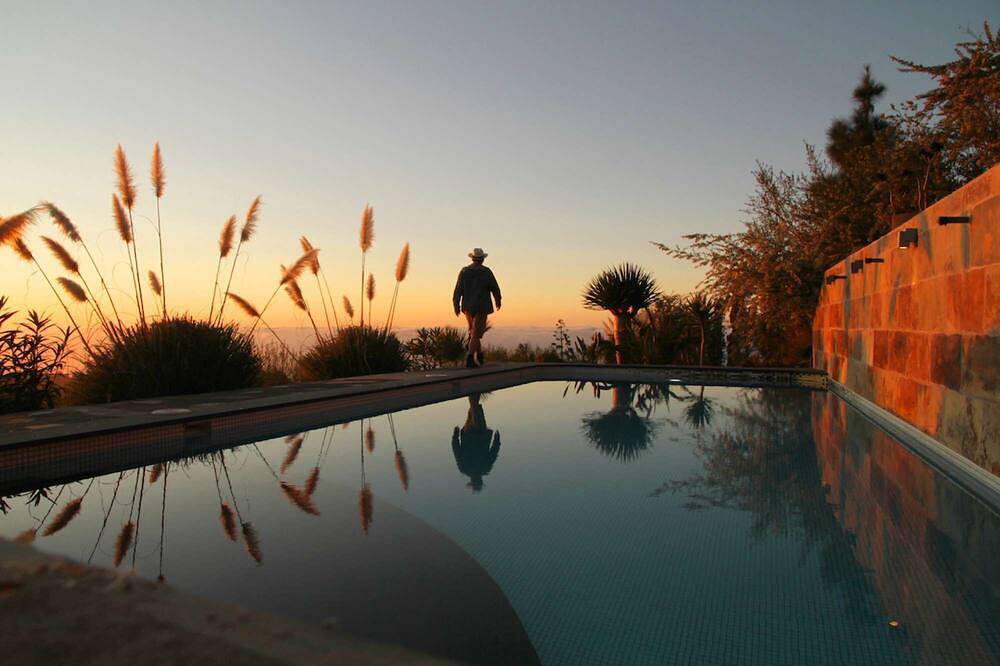 Panorama Suite El Mirador- im Weingut mit Pool über den Wolken, Meerblick, Kamin in Garafía, La Palma Nord