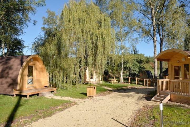 Parc de vacances pour 5 personnes, avec Jardin ainsi que Sauna et Vue à Champvert