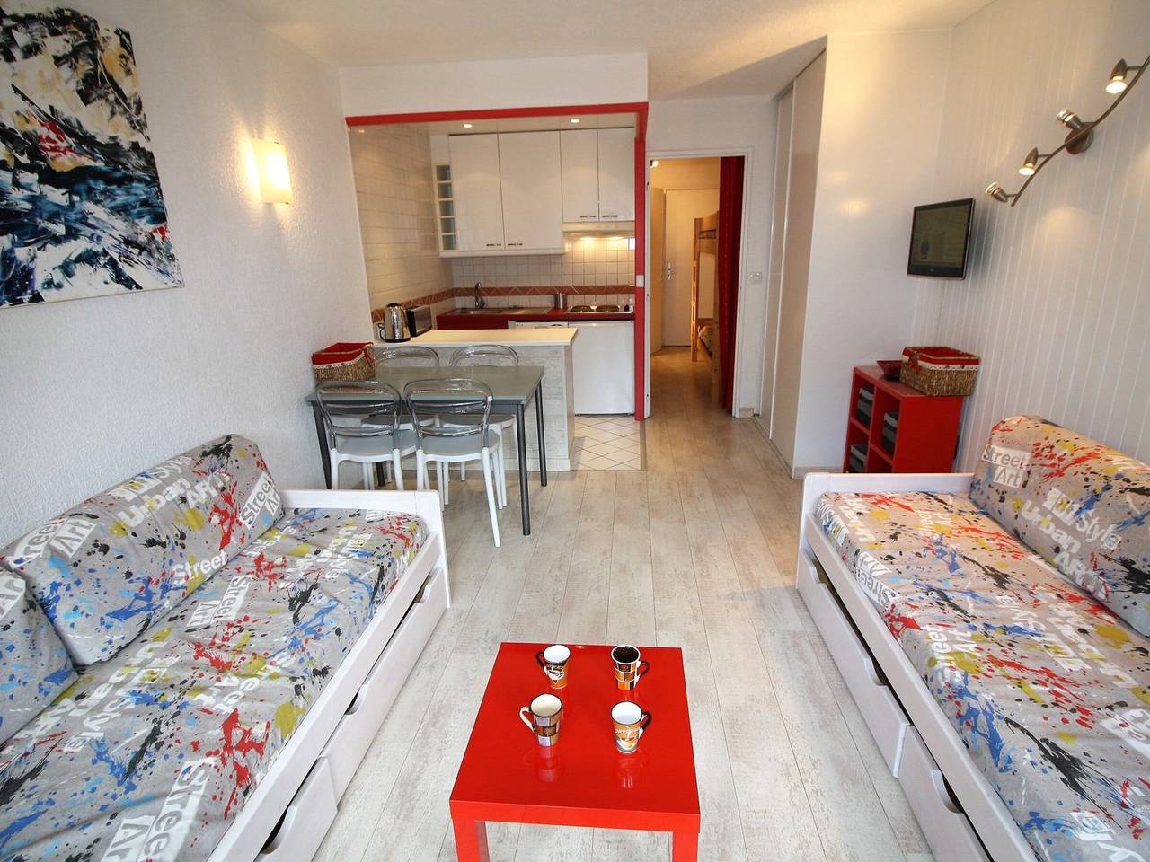 Ganzes Studio, Modernes Studio im Val Claret, nahe Skilifte, Balkon, Tv, Küche, 4 Pers., parkplatzpflichtig in Tignes, Vanoise-Massiv
